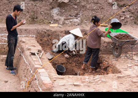 Ho Chi Minh, Vietnam - January 04, 2017: people at work at Vietnam Military History Museum Stock Photo