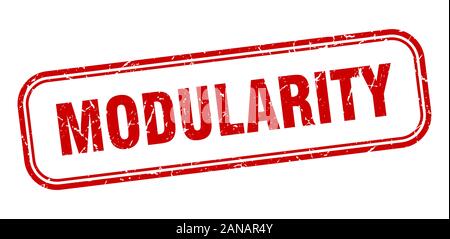 modularity stamp. modularity square grunge red sign Stock Vector