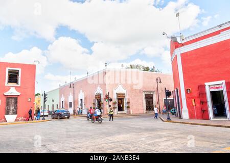 VALLADOLID, MEXICO - DEC 23, 2019: Historic Mayan city of Valladolid in the Mexican state of Yucatan. Until the 20th century, it was the most importan Stock Photo