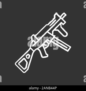HK UMP weapon linear icon. Virtual game gun. Shooter game rifle ...