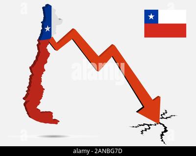 Chile economic crisis vector illustration Eps 10 Stock Vector