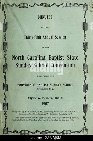 Minutes of the ..annual session of the North Carolina Baptist State Sunday School Convention ..[serial] . w rates as can be secured elsewhere We shall be pleased to send catalogues of our publications and sample copies of our Sunday school periodicals, free of expense, to any one requesting them. All the net profits made by us on sales go into our missionary work and thus aid usin placing Baptist books and literature in the hands of destitute and struggling interests cin advancing Baptist views of truth where these are now either unknown or misunderstooEvery order sent us means more denominati Stock Photo