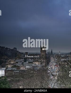 View over the city of Edinburgh Scotland. Stock Photo