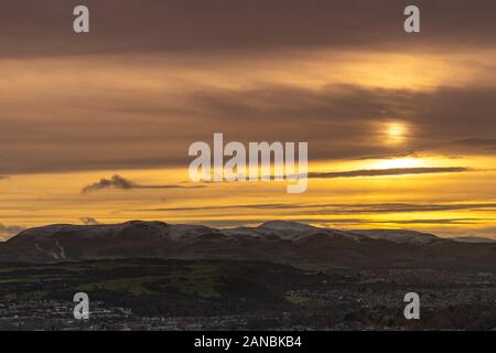 View over the city of Edinburgh Scotland. Stock Photo