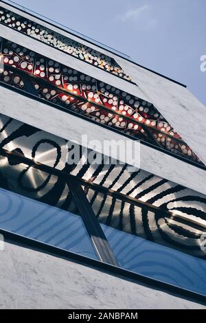 Colorful facade with patterns Stock Photo