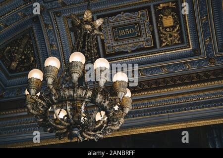 Chandelier in the Palace of Versailles Stock Photo