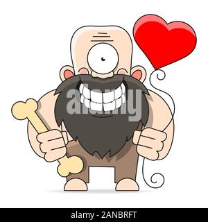 Cartoon Cyclops Hand Drawn Design Element For Label Stock Vector