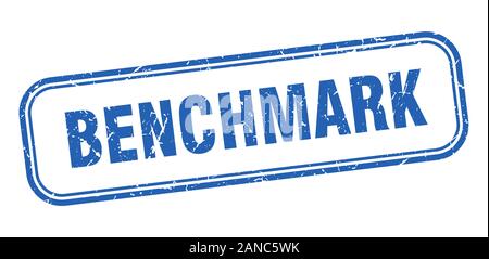benchmark stamp. benchmark square grunge blue sign Stock Vector