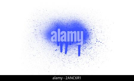 spilled blue paint isolated on white background Stock Photo - Alamy