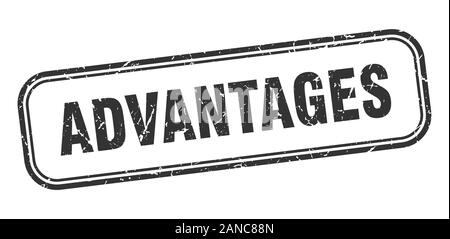 advantages stamp. advantages square grunge black sign Stock Vector