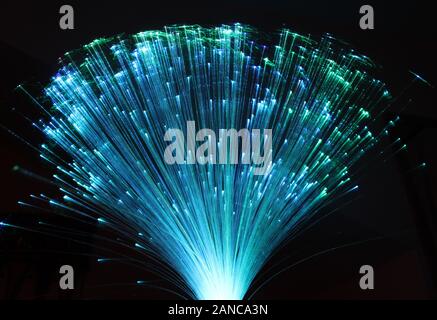 fibre optic lamp Stock Photo