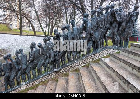 Minsk, Belarus - December, 14, 2019: Yama or the Pit is Jewish Holocaust Memorial, massacre site of Jews killed by Nazis on that spot in 1942, Minsk Stock Photo