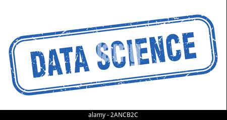 data science stamp. data science square grunge blue sign Stock Vector