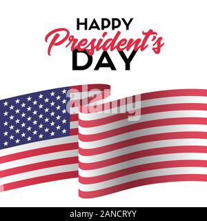 Happy presidents day. Vector greeting card Stock Vector