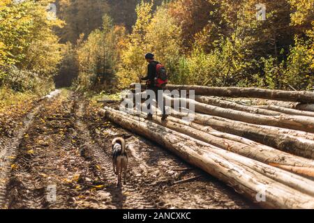 walking and camping equipment