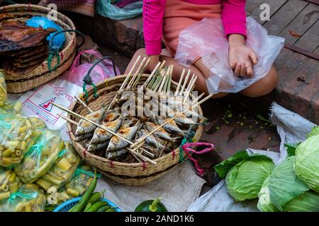Images from the morning market,  Luang Prabang, Laos. Stock Photo