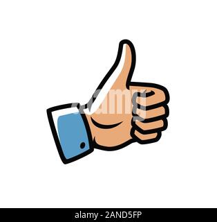 Thumbs up symbol. Cool, yes, like icon vector Stock Vector