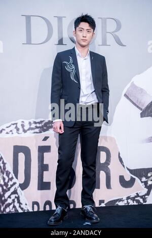 --File--Chinese actor and model Johnny Huang Jingyu arrives for a promotional event by Dior in Shanghai, China, 28 August 2018. Stock Photo