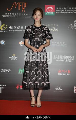 **HONG KONG OUT**South Korean singer and actress, Im Yoon-ah, also known as Yoona, attends the closing ceremony of the 4th International Film Festival Stock Photo