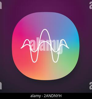 Overlapping waves app icon. Sound wave with flowing, fluid effect ...