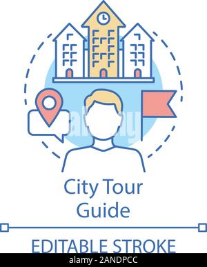 City tour guide concept icon tours organisation Vector Image