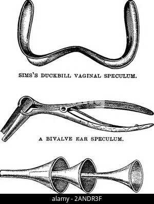 An illustrated encyclopædic medical dictionaryBeing a dictionary of the technical terms used by writers on medicine and the collateral sciences, in the Latin, English, French and German languages . ntcaises speculum ani.. Stock Photo