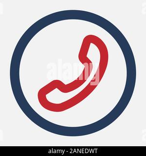 Red phone tube icon. Call me the answer icon. Stock Vector