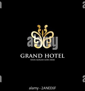 Luxury Hotel logo design inspiration,letter H vector,good for building ...