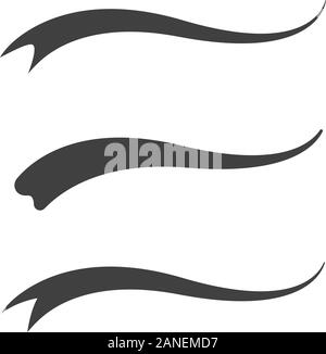 Swash and swooshes tails design template Stock Vector