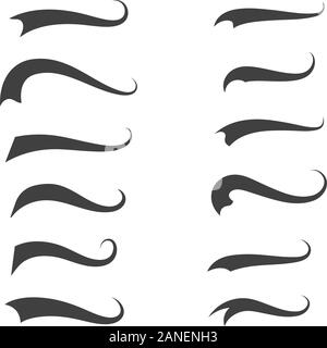 Swash and Swooshes Tails Design Stock Vector - Illustration of typography,  brush: 167603424