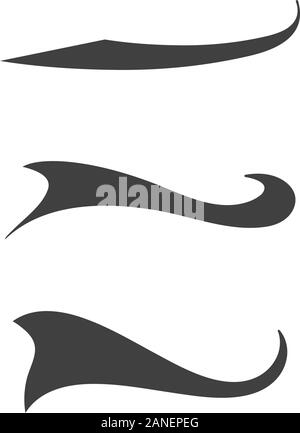 Swash and Swooshes Tails Design Stock Vector - Illustration of typography,  brush: 167603424