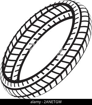 Tire vector icon illustration design template Stock Vector