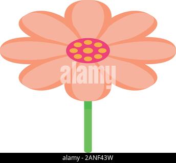 Samurai flower icon, isometric style Stock Vector