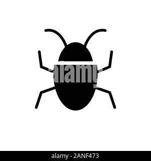 Bug vector icon isolate on white background for graphic design, logo, web site, social media, mobile app, ui illustration Stock Vector