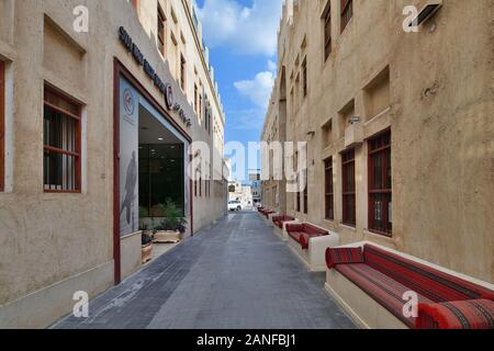 Doha, Qatar - Nov 21. 2019. Souq Waqif Falcon Hospital Stock Photo