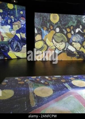 Switzerland, Lugano, multimedia exhibition by Vincent Van Gogh Stock Photo