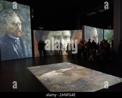 Switzerland, Lugano, multimedia exhibition by Vincent Van Gogh Stock Photo