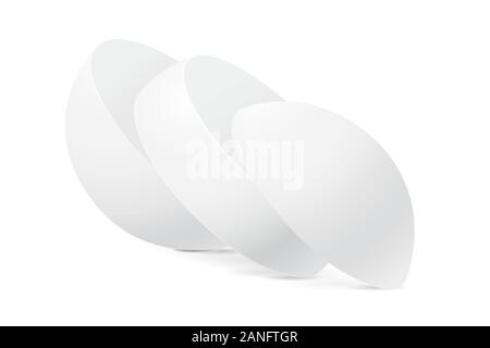Sphere cut in slices. White template Stock Vector