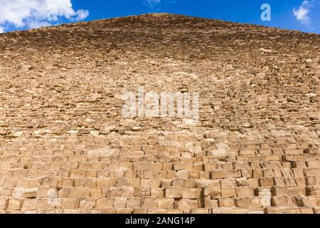Great Pyramid of Giza, also Pyramid of Khuf, Great pyramids, in sandy desert, giza, cairo, Egypt, North Africa, Africa Stock Photo