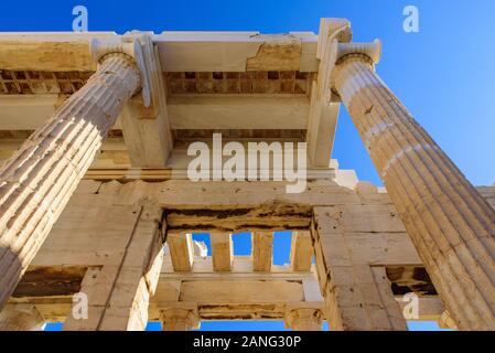 Parthenon, the famous ancient temple on the Acropolis of Athens, Greece Stock Photo