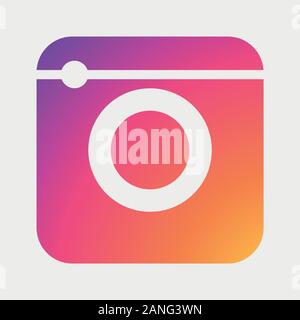 Hipster photo camera icon. Like and Chat speech bubble sign. Vector Stock Vector