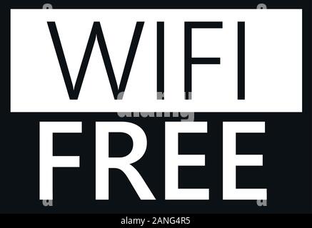 Free wifi icon. Trendy Free wifi logo concept on white background from Hotel and Restaurant collection. Suitable for use on web apps, mobile apps and print Stock Vector