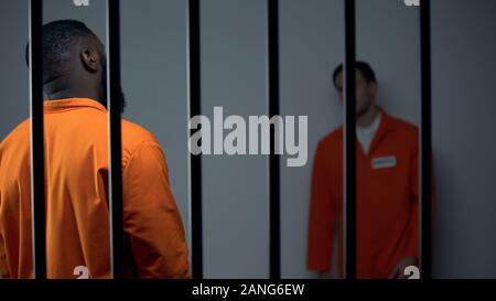 Aggressive afro-american prisoner in camera, serving life sentence ...