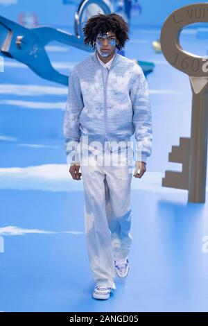 Louis Vuitton AW20 Men‚Äôs Runway during Paris Fashion Week Men‚Äôs January 2020 - Paris, France 16/01/2020 | usage worldwide Stock Photo