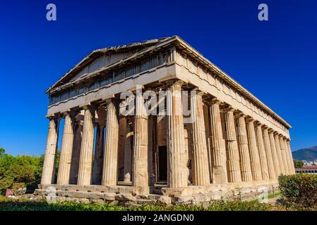 Temple of Hephaestus (Hephaisteion), a Greek temple at Agora of Athens in Athens, Greece Stock Photo