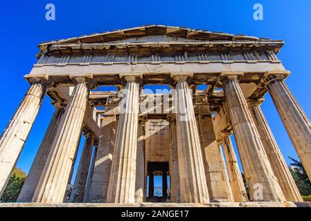 Temple of Hephaestus (Hephaisteion), a Greek temple at Agora of Athens in Athens, Greece Stock Photo