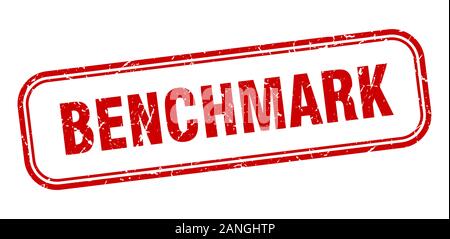 benchmark stamp. benchmark square grunge red sign Stock Vector