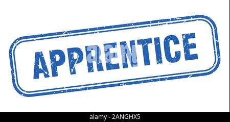 apprentice stamp. apprentice square grunge blue sign Stock Vector