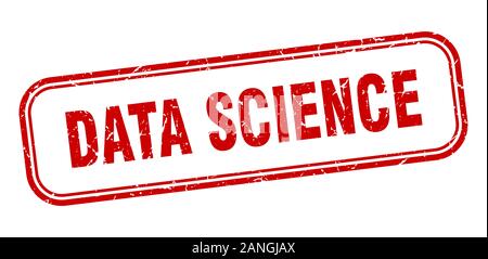 data science stamp. data science square grunge red sign Stock Vector
