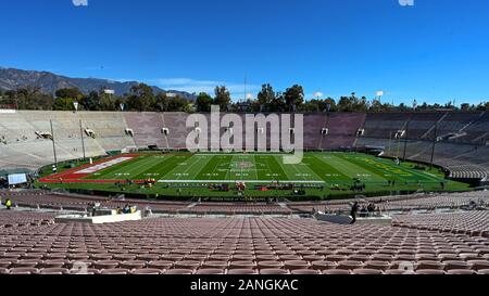 January 01, 2020 - Pasadena, CA, USA : The Rose Bowl Stadium prior to the start of the game between the Wisconsin Badgers and the Oregon Ducks. © Maria Lysaker/CSM Stock Photo